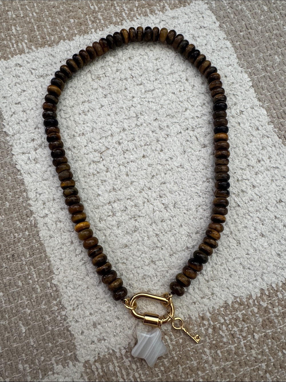 Madewell Semiprecious Beaded Carabiner Charm Necklace